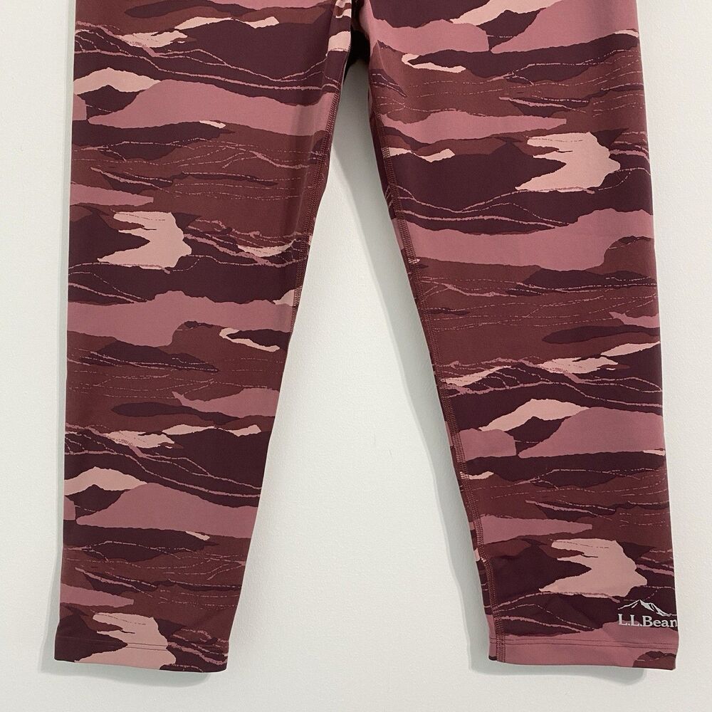 L.L. Bean Boundless Performance Leggings Women's L Capri Cropped Printed NEW - Picture 5 of 12